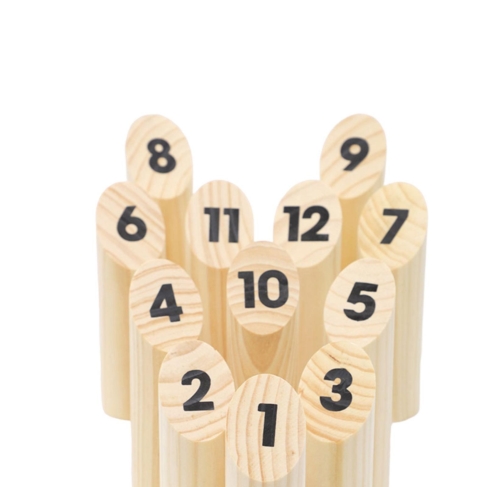 Wood Tossing Game Family Game Numbered Block for Indoor Outdoor garden