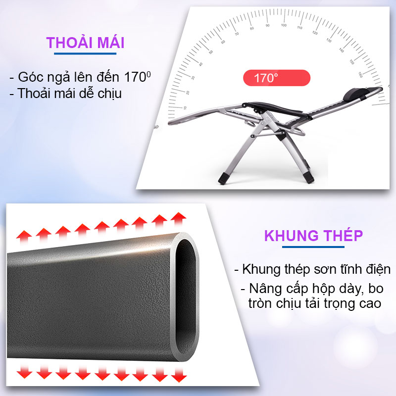 Ghế Xếp Thư Giãn NKT-139 - Vải Textilene Siêu Bền Siêu Chịu Lực - Khung Sắt Sơn Tĩnh Điện - Chính Hãng NIKITA