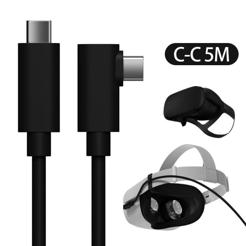 3/4m/5m 3a Sạc cáp Type-C Dữ liệu Cáp Khuỷu Cáp VR Cáp VR Kính truyền 10Gbps Cáp máy tính cho Oculus Quest2 Màu