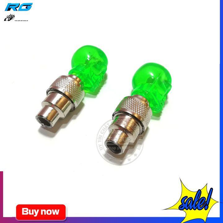 Cặp Đèn Van Xe Hình Đầu Lâu Trang Trí Cho Xe Máy, Xe Đạp Màu Ngẫu nhiên