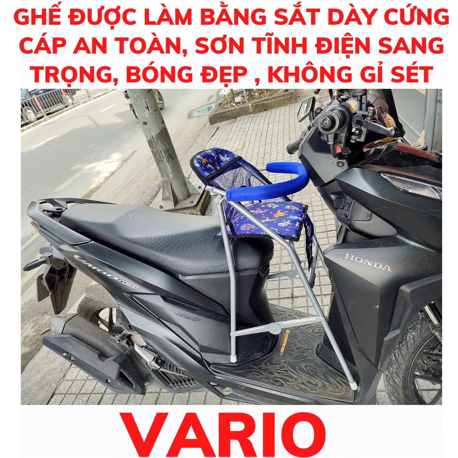 GHẾ NGỒI XE VISION - MIO - CLICK - VARIO - JANUS - LUVIAS CHO BÉ ( GIAO MÀU NGẪU NHIÊN )