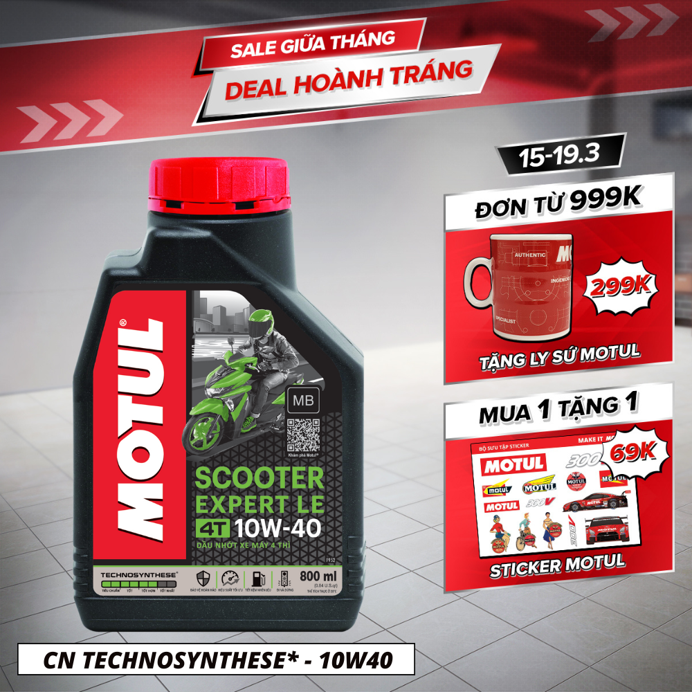 Dầu nhớt xe tay ga MOTUL SCOOTER EXPERT LE 10W40