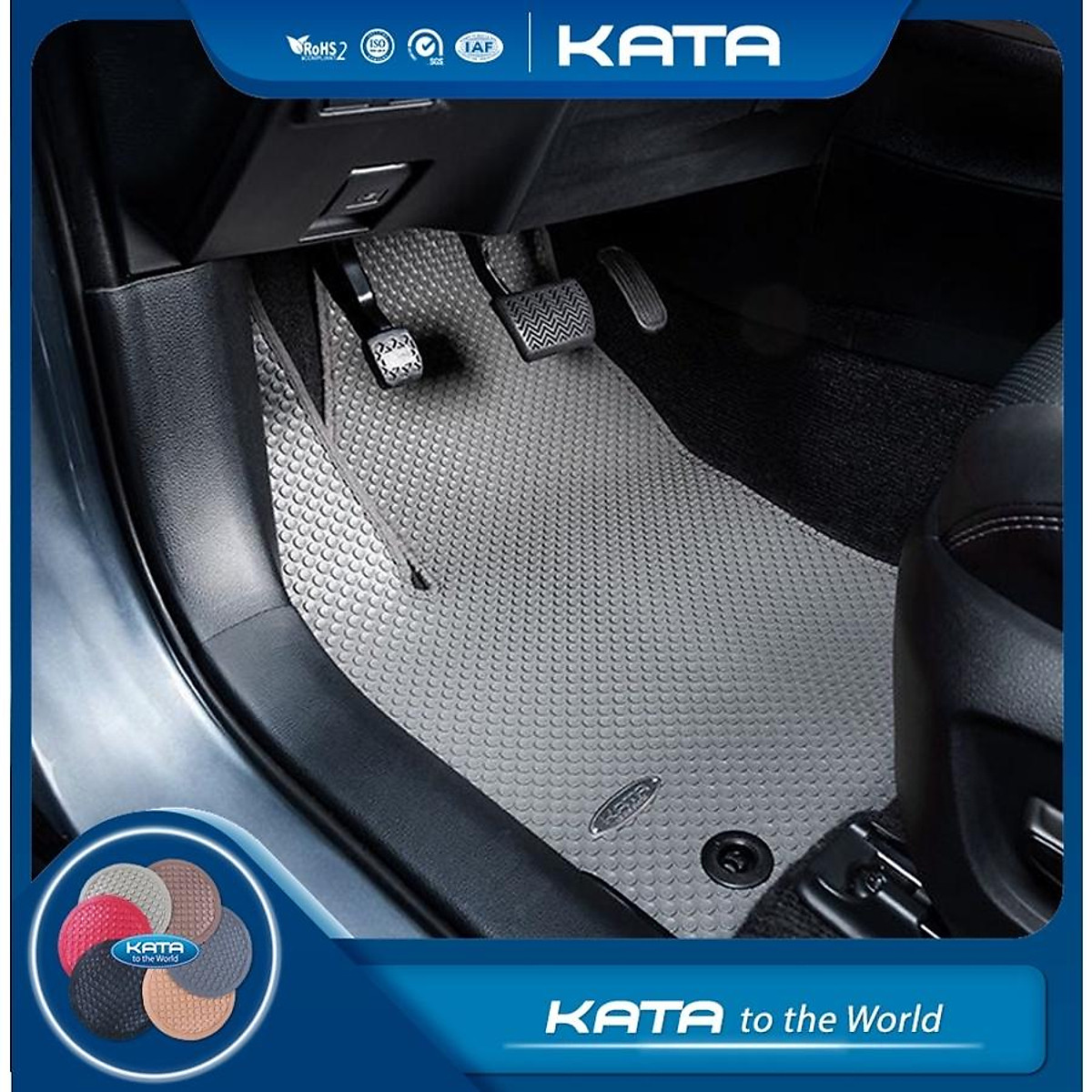 Thảm lót sàn ô tô KATA cho xe Ford Explorer - Khít với sàn xe, Chống thấm, Không mùi, Không ẩm mốc