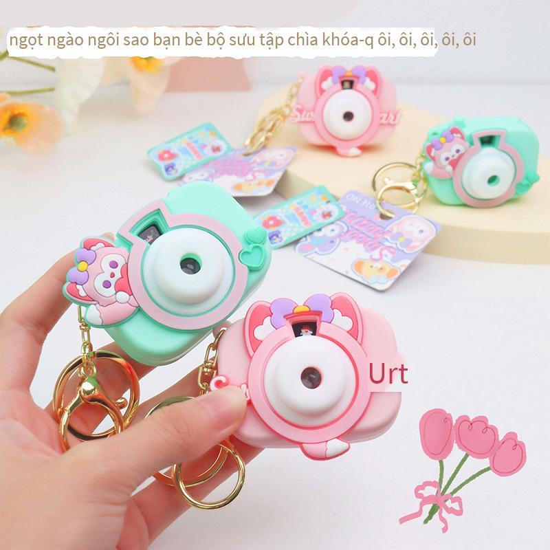 Đảm Bảo Chất Lượng Ủy Quyền Dễ Thương Dễ Thương Cầu Vồng Máy Chiếu Camera Móc Khóa Cặp Đôi Học Tinh Tế Mặt Dây Chuyền Móc Khóa Nữ