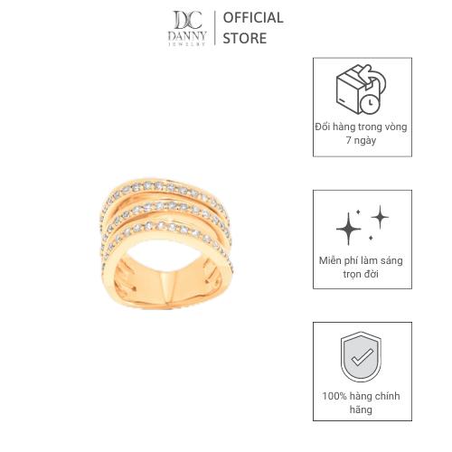 Nhẫn Nữ Danny Jewelry Bạc 925 Đính Đá CZ Xi Rhodium/Vàng Hồng N0079