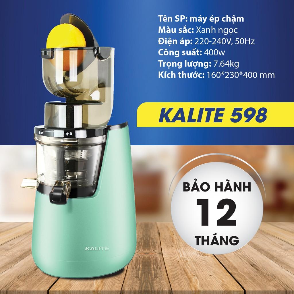 Máy ép chậm Kalite KL 598, ép rau củ quả kiệt và êm - Hàng chính hãng