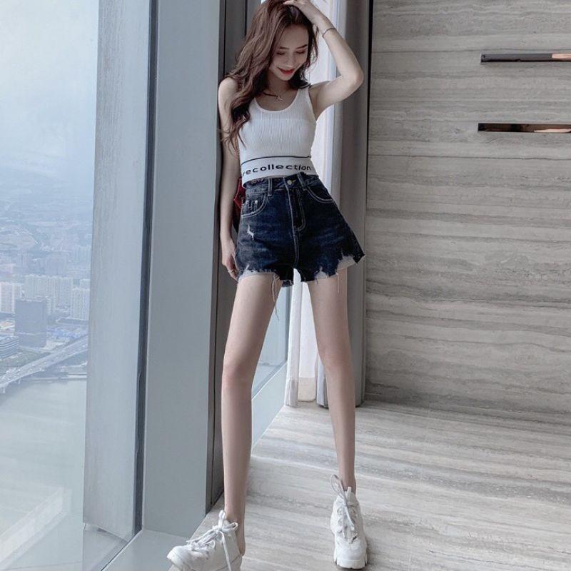Quần Sort Jean Bigsize QC Đen Xám Rách Mã05