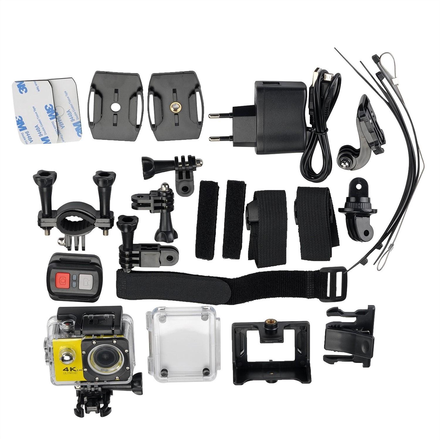 Camera hành động 4K Ultra HD Camcorder với điều khiển từ xa 16MP Deportiva 2 inch Trò chơi thể thao chống nước 1080p Máy ảnh mini