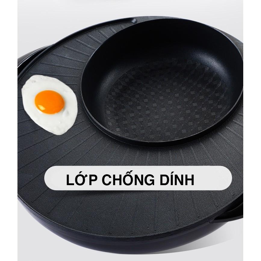 Bếp Lẩu Nướng Đa Năng 2 in 1 Đường kính 36cm, Bếp lẩu nướng đa năng theo công nghệ Hàn Quốc