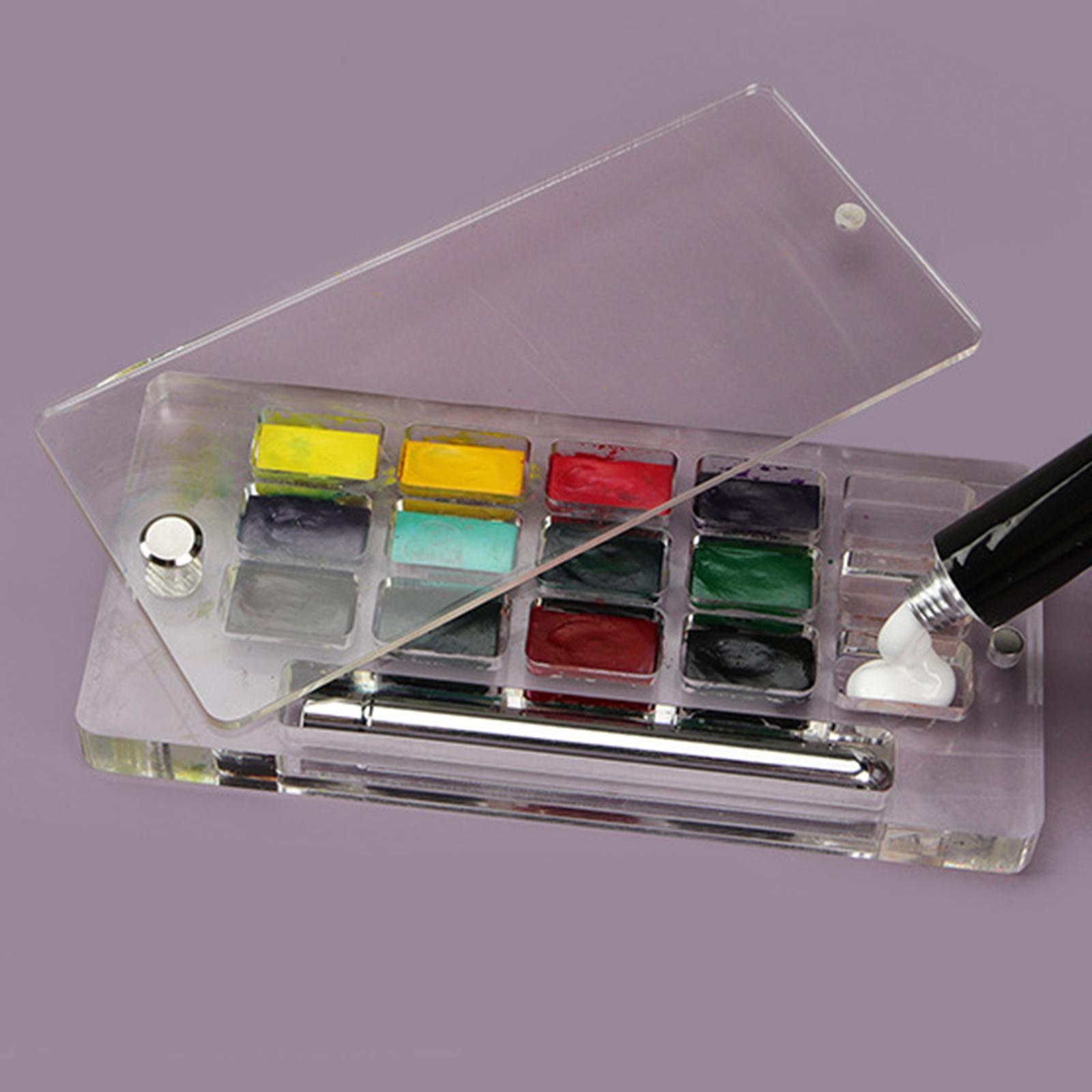 Empty Watercolor  Storage Case Organizer Transparent Lightweight Accs