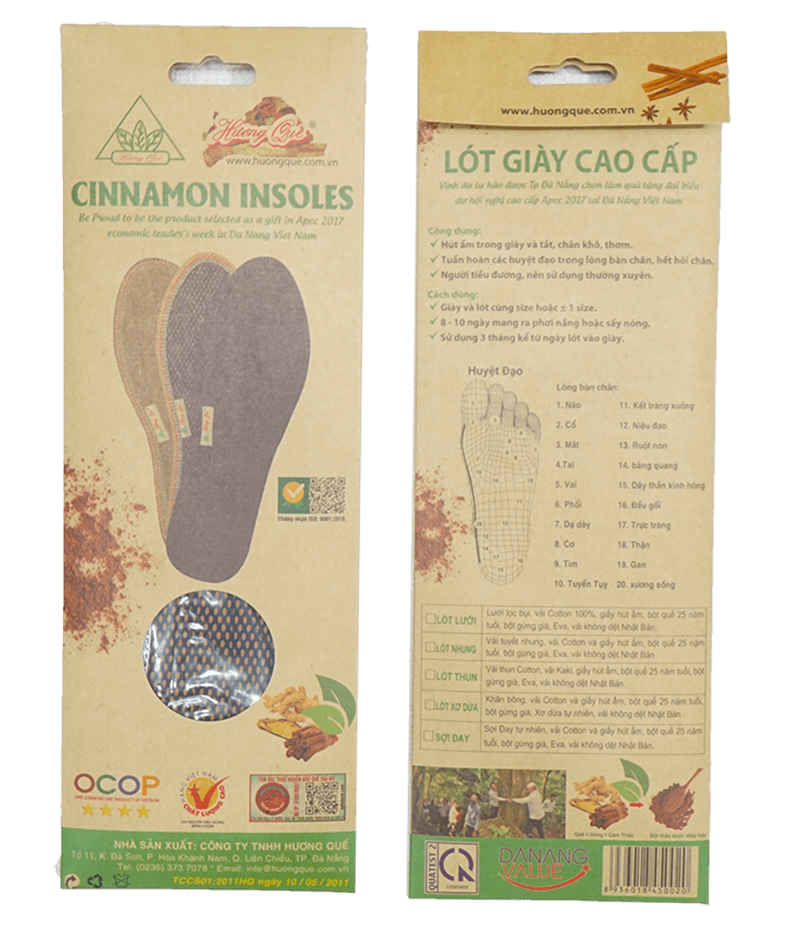 Lót giày Hương Quế CL06 chính hãng, êm, bền, bột quế thật, thơm, chống hôi chân và tốt cho sức khỏe
