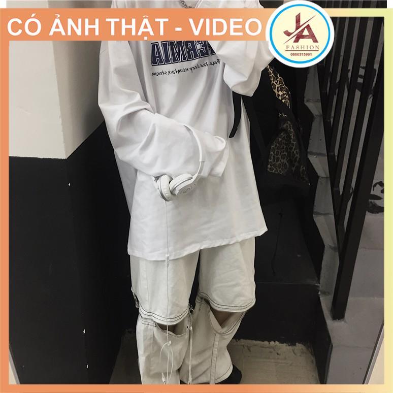 Áo thun tay dài form rộng in chữ PEPERMIA, áo sweater Unisex nam nữ phong cách ulzzang JASHOP