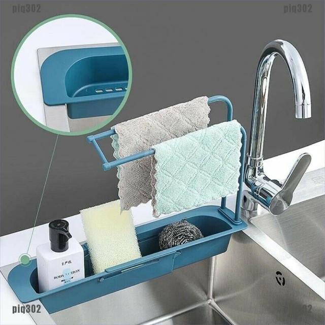 Kệ Để Đồ Rửa Chén Bát Đa Năng Có Chỗ Treo Khăn Thông Minh Giao Màu Ngẫu Nhiên - Khay Để Đồ Rửa Chén Bát
