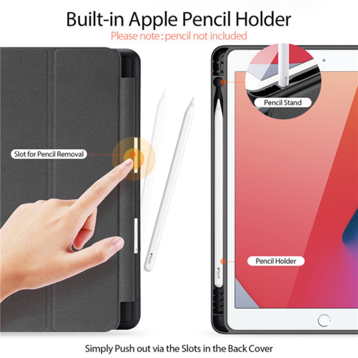 Bao Da Dux Ducis Domo Series Cho iPad 7/8/9 10.2 Có Khe Cắm Bút, Tự Động Tắt Mở - HÀNG CHÍNH HÃNG