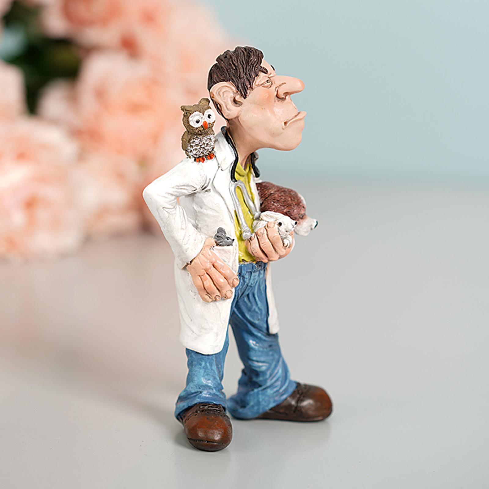 Resin Sculptures Decoration Doctor Statues Figurines for Office Bedroom Home
