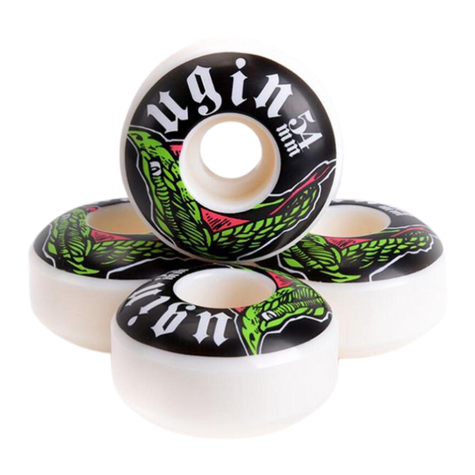 4Pcs PU Skateboard Wheels 54x32mm Longboard Skate Board Roller Wheel