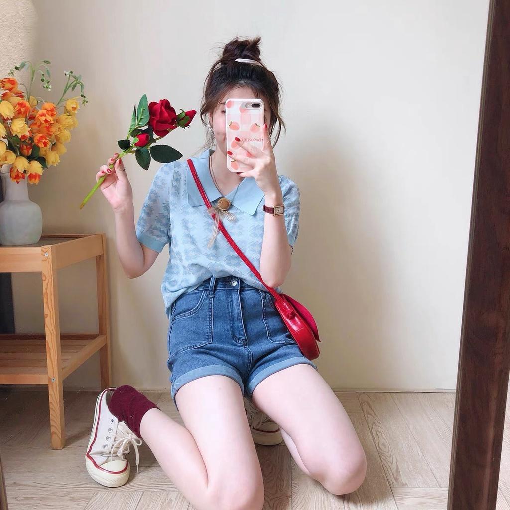 Quần short jean lưng thun dành cho BigSize Nữ lưng cao, co dãn mạnh, đang hot trend 3973 molijean