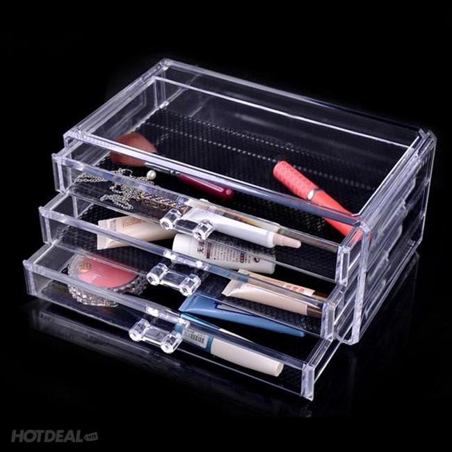 Kệ Mica Đựng Mỹ Phẩm Trang Sức 4 Tầng loai dày