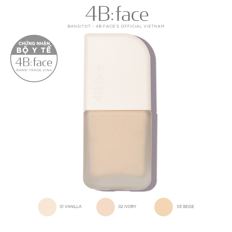 Kem nền mỏng nhẹ lâu trôi 4B:face Forever Velvet Foundation 30g 4bface