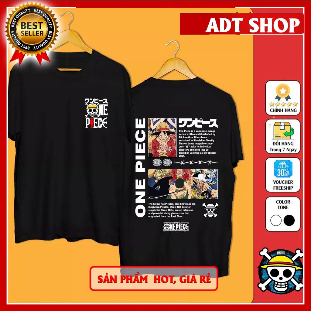 Áo Thun In Hình Monkey D. Luffy và Zoro 2 Mẫu Trắng và đen Cực Đẹp, Cực Ngầu AD|SHOP