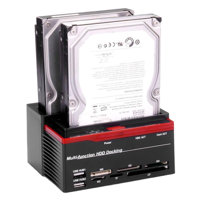Giao hàng nhanh giá đỡ ổ cứng USB2.0 đa chức năng IDE + SATA máy tính đa năng cổng nối tiếp song song 2.5 inch Hộp ổ cứng di động 3.5 inch