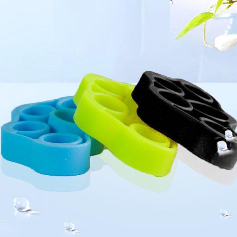 Silicone Finger kép tập thể dục tay cầm tay chống dây đeo cổ tay cáng đàn hồi năm ngón tay mở rộng sức mạnh tập thể dục Color: G910D-blue