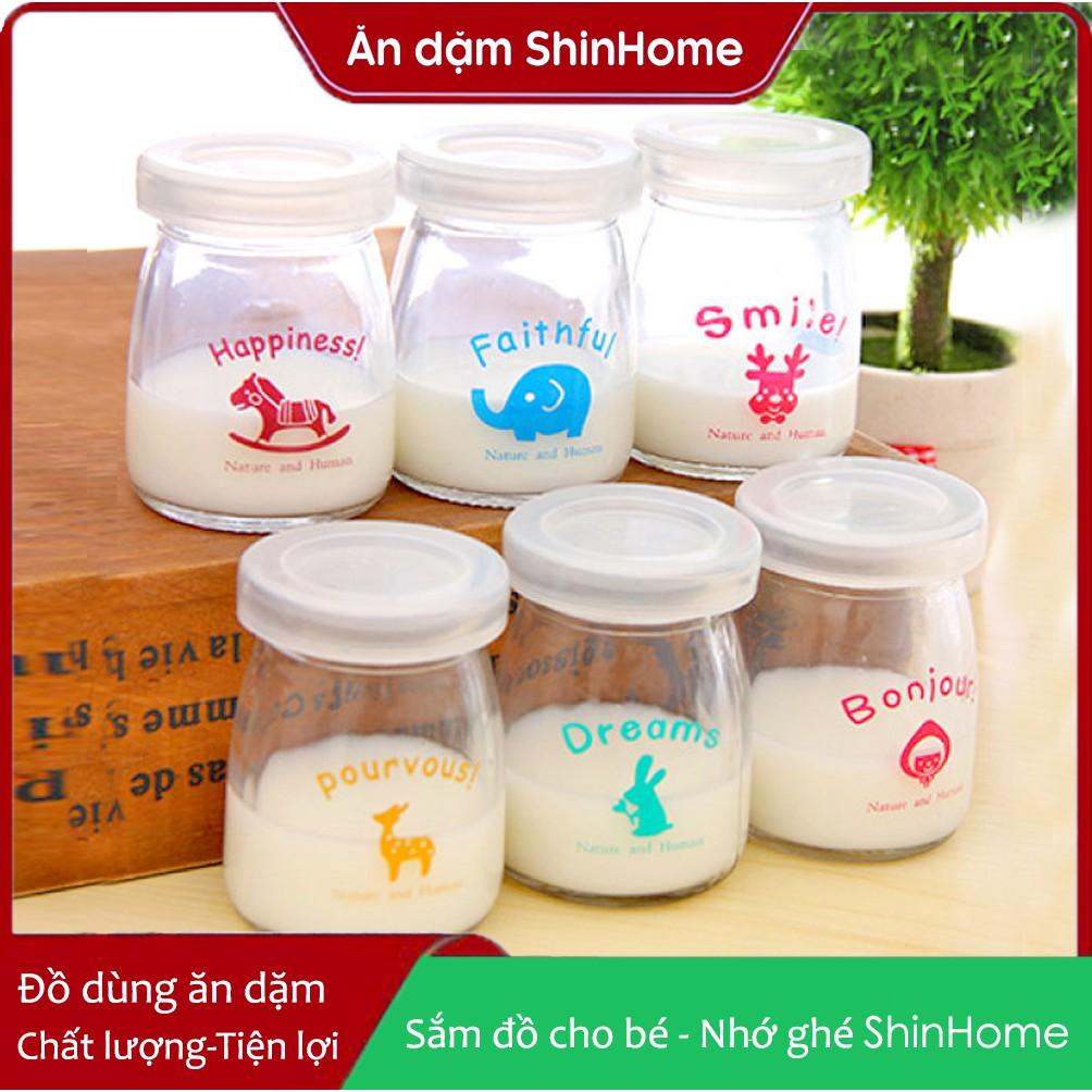 Hũ thủy tinh làm sữa chua, caramen, bánh plan - 100ml