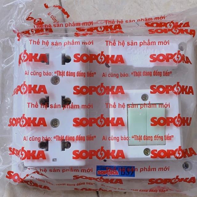 Bảng điện làm sẵn 3 ổ cắm 2 công tắc