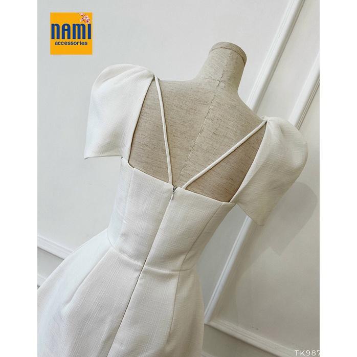 Đầm xoè chéo dây dáng ngắn lên form xinh xắn dễ thương kèm dáng tay lạ mắt tinh tế - ATNU029