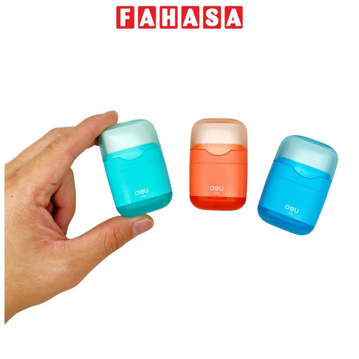 Chuốt Chì 2 Lỗ φ6.9-11 mm Kèm Gôm - Deli EH590 - Màu Cam