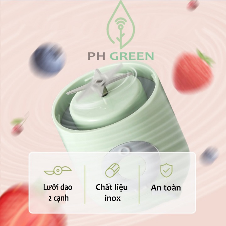 Máy Say Mini Cầm Tay PH Green Chính Hãng- Không Dây, Tiện Dụng, Nhỏ Gọn, Đa Chức Năng, Phù Hợp CHo Mọi Công Việc