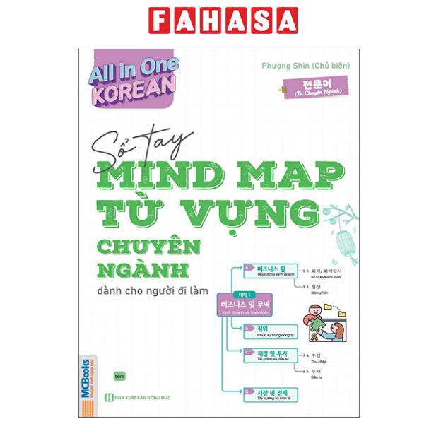 Sách - All In One Korean - Sổ Tay Mind Map Từ Vựng Tiếng Hàn Chuyên Ngành - Dành Cho Người Đi Làm
