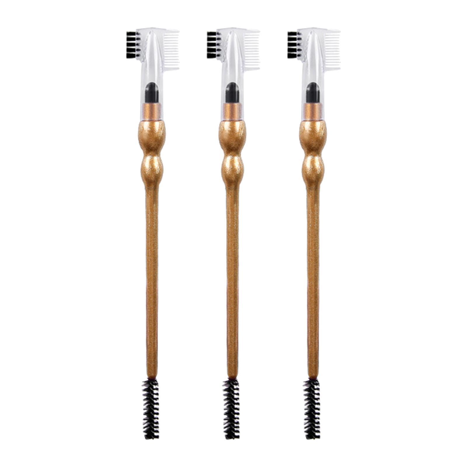 Double Ended Eyebrow Brush and Comb Portable for Home Beginner Women Girls