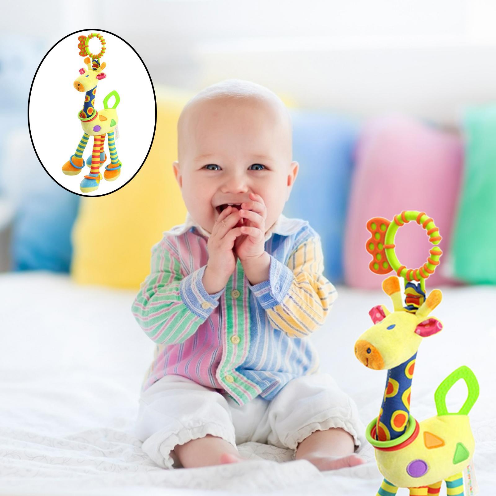 Baby Kids Rattle Toys Cartoon Animal Plush Hand Gifts