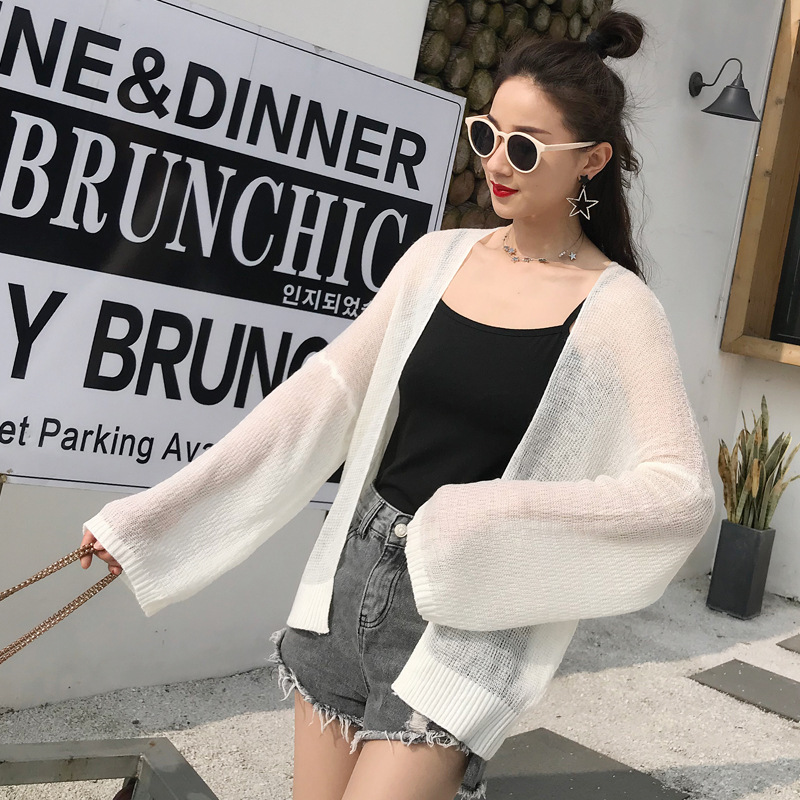 Áo Choàng Cardigan Len Dệt Kim Mùa Hè Loại Tốt