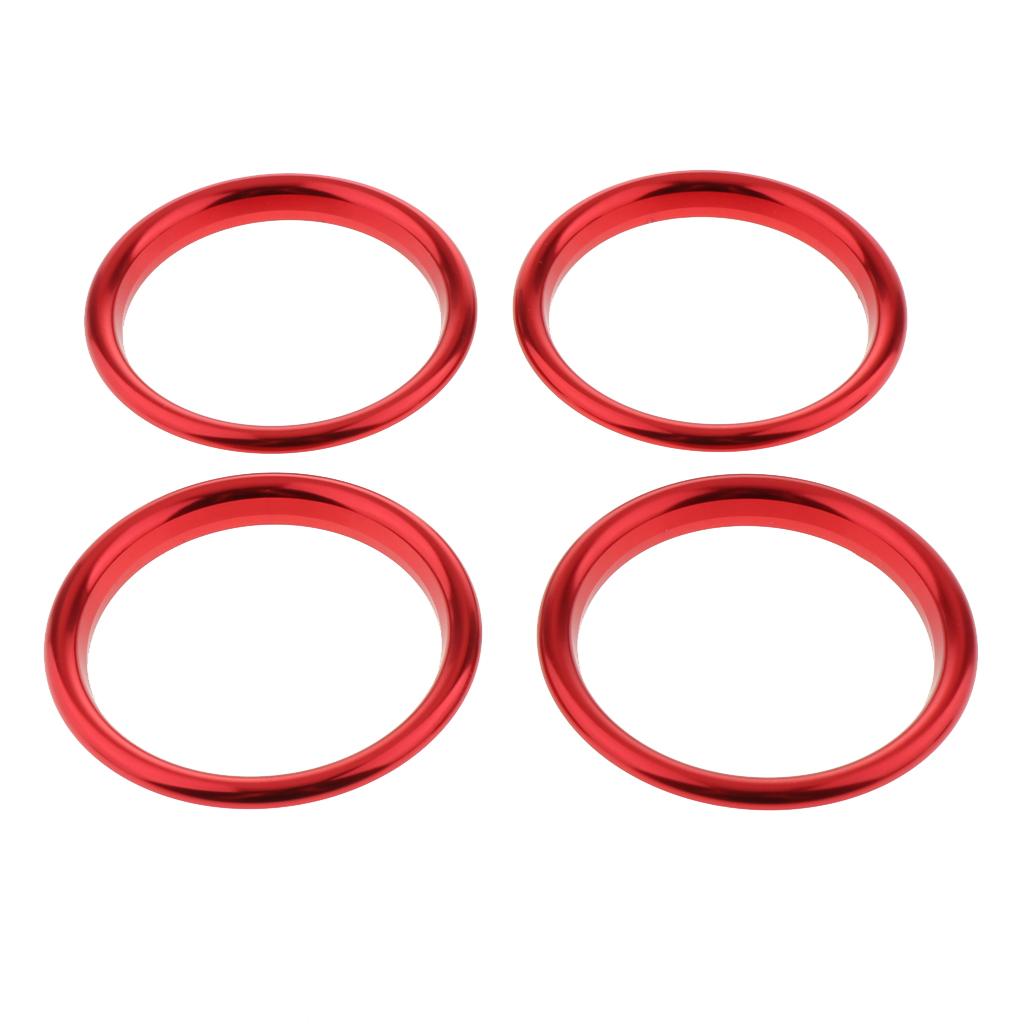 4PCS AC Air Vent Outlet Cover Sticker Ring For Audi A3 S3 2013-2016