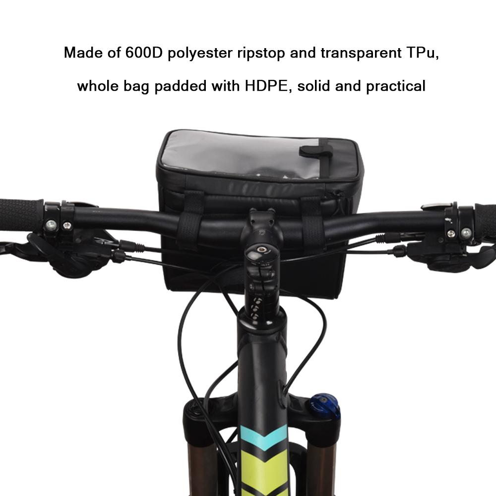 Túi xe đạp phía trước, túi giỏ xe đạp Pannier thiết kế ngăn trong chứa màn hình cảm ứng