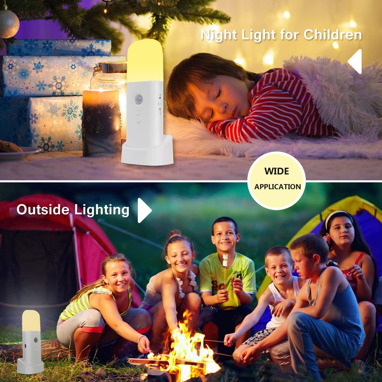 Ánh sáng cảm biến chuyển động trong nhà có đế, Đèn ngủ LED có thể điều chỉnh độ sáng USB