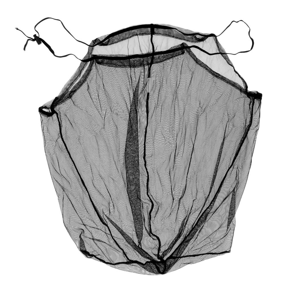 Anti Prevent Mosquito Bee Bug Insect Head Net Mesh Mask Hat Face Cover Black