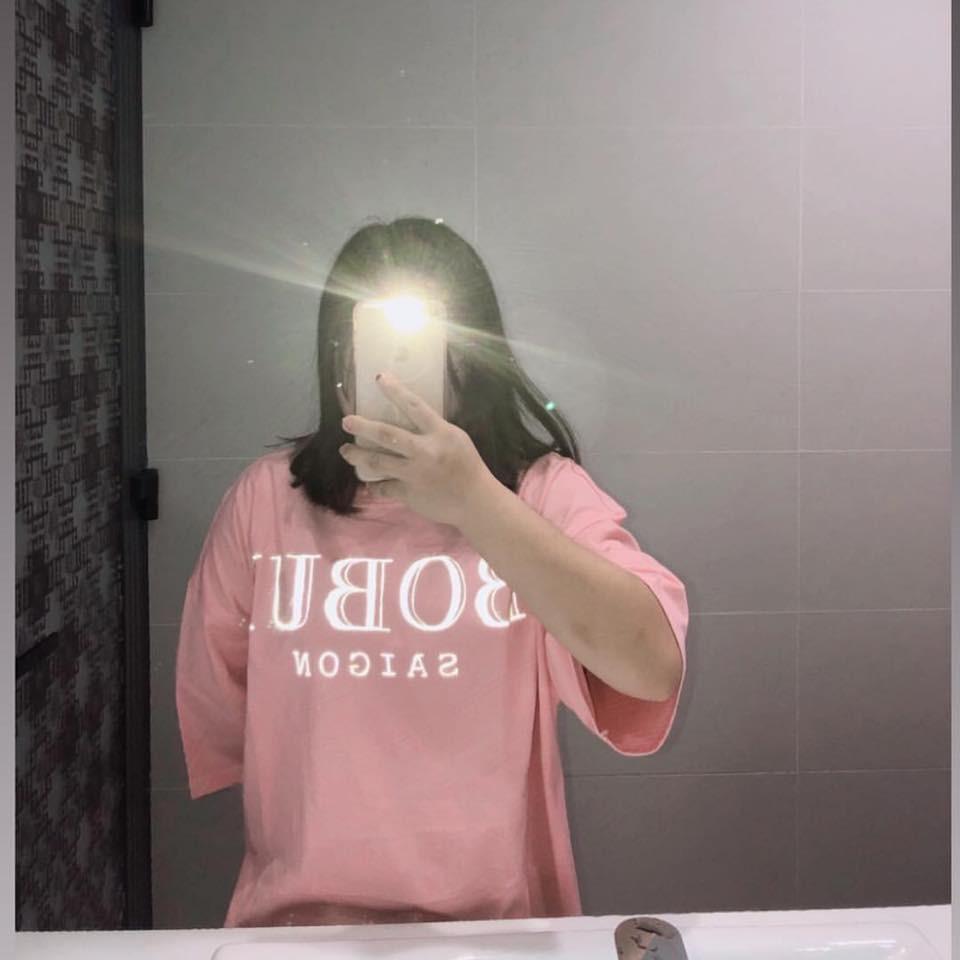 Áo Oversize BOBUI Hồng Phản Quang , Tee Bobui Saigon Reflective Pink Unisex