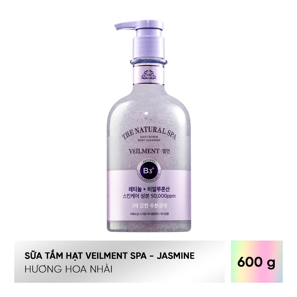 Sữa Tắm Hạt Veilment On The Body Dưỡng Ẩm Và Làm Sáng Da Hương Jasmine 600g