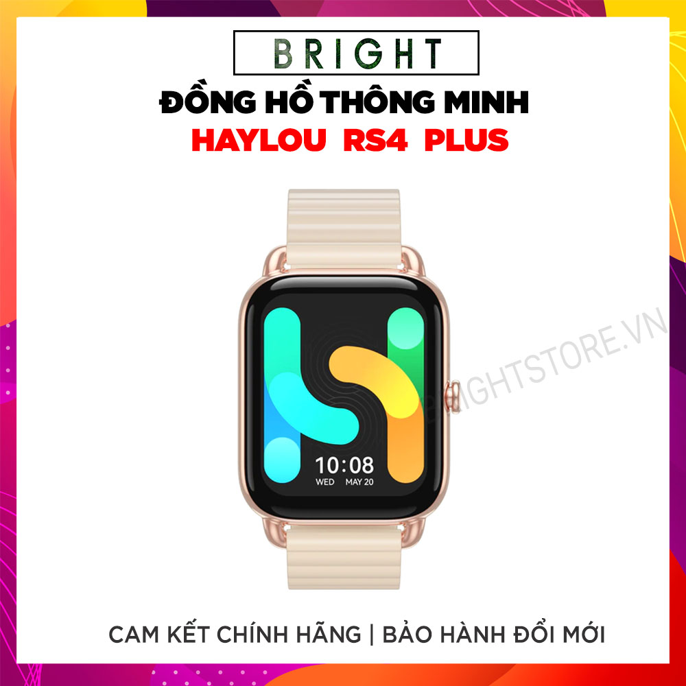 Đồng Hồ Thông Minh HAYLOU RS4 Plus - Màn hình 1.78'' AMOLED, Kháng nước IP68, Hỗ Trợ Đo SpO2 - Hàng Chính Hãng