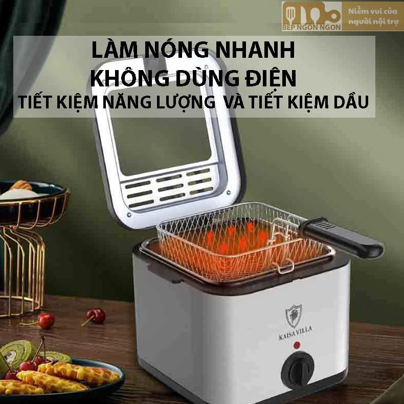 Nồi chiên dầu 2,5l Kaisa Villa dụng cụ nhà bếp nấu ăn nhanh và giòn_BEP NGON NGON