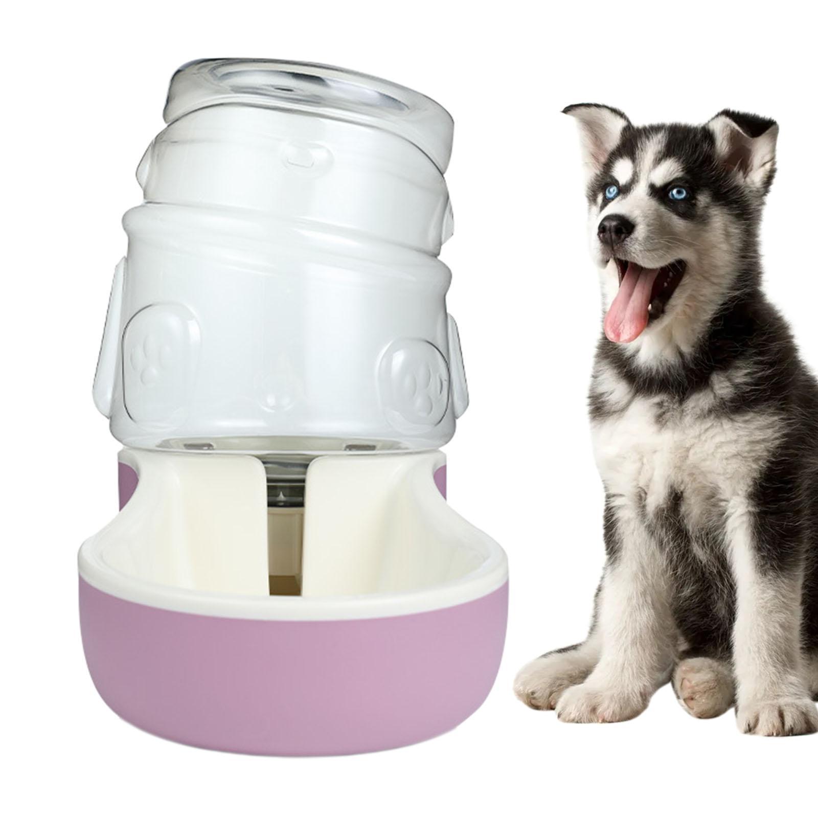 Pet Automatic Feeder Dish Drinking Fountain for Dogs Cats Food Feeder,Pink