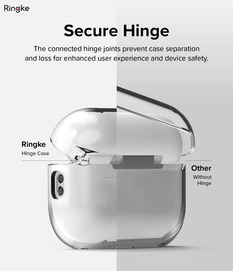 Vỏ Ốp dành cho Airpods Pro 2 RINGKE Hinge Clear - Hàng Chính Hãng