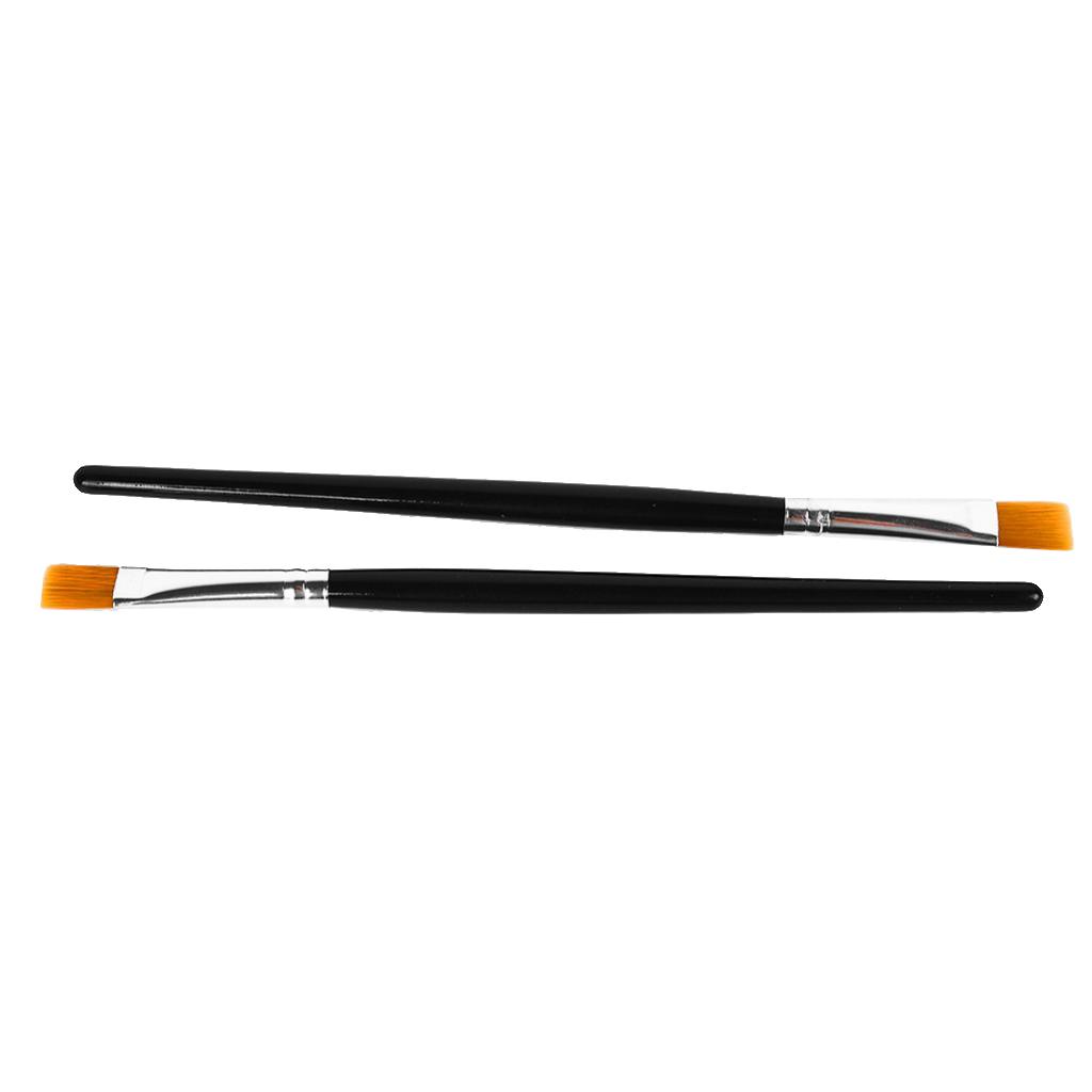 Paint Brushes Set, 2Pcs Flat Pointed Tip Paintbrushes Nylon Hair Artist Acrylic Paint Brushes for Acrylic Oil Watercolor, Face Nail Art, Painting