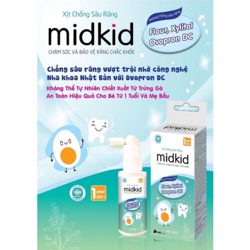 Xịt chống sâu răng Midkid 30ml