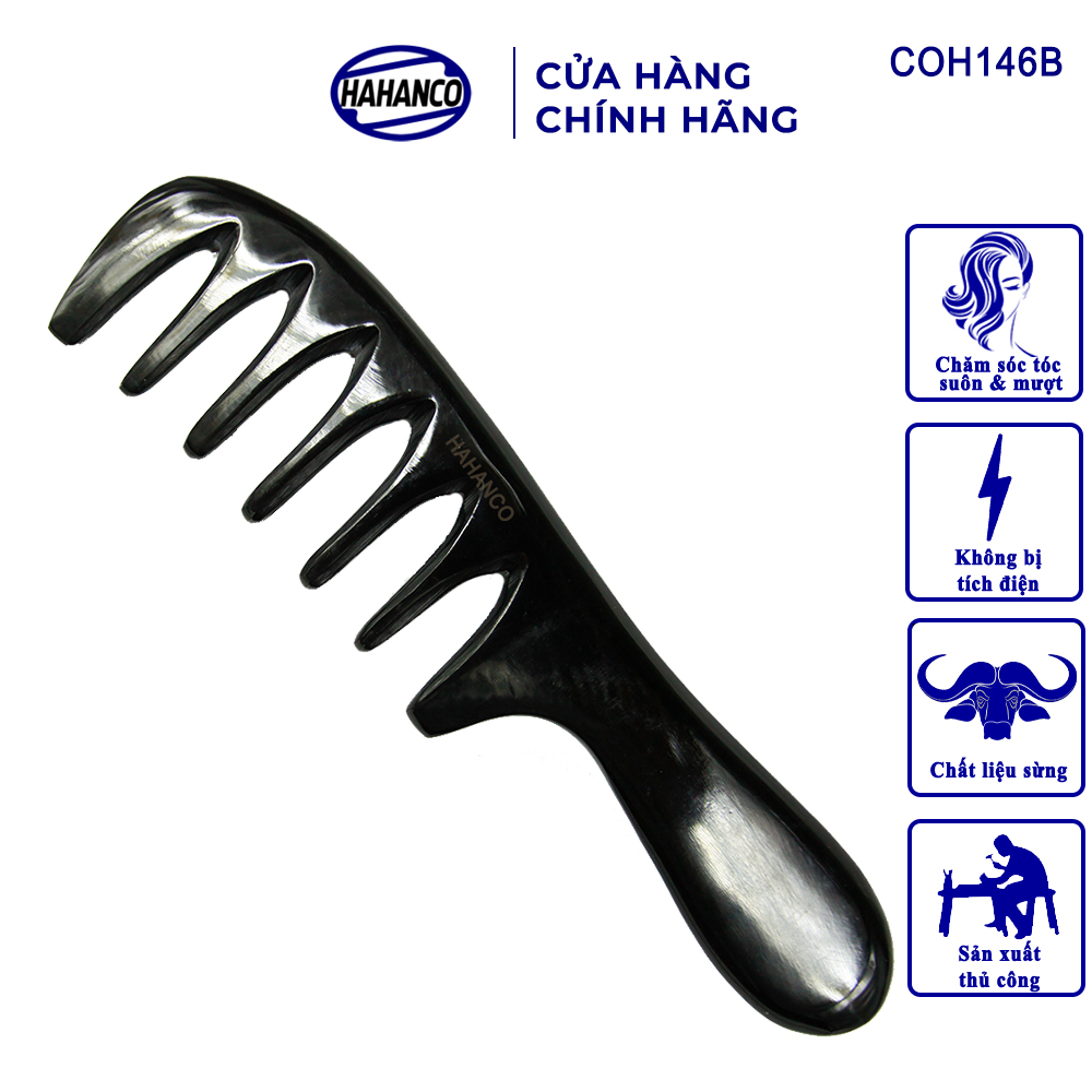 Lược Sừng massage đầu giúp lưu thông máu  COH146 - Lược răng thưa - Chăm sóc sức khỏe