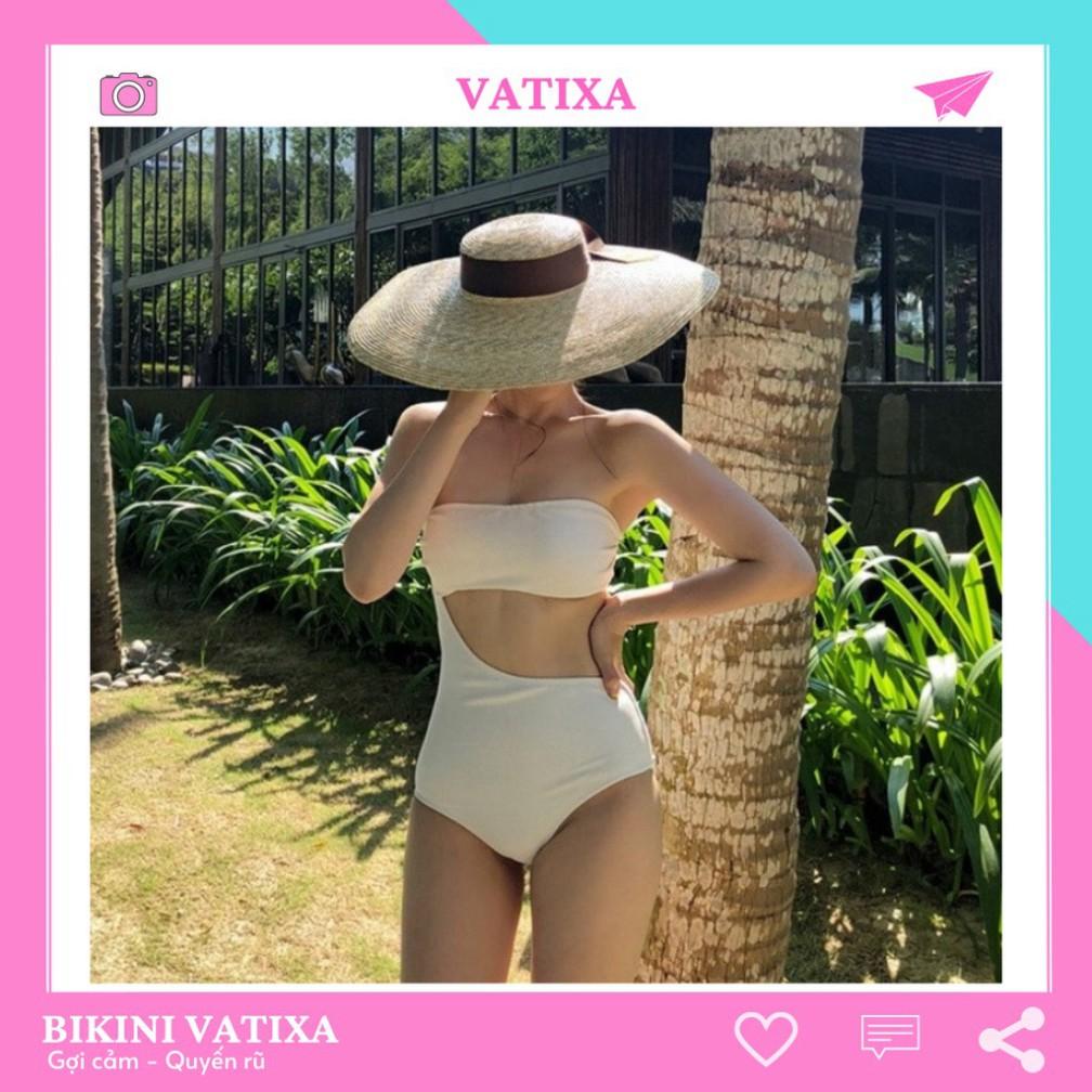 freeship Đồ bơi bikini một mảnh khoét eo cổ yếm cut out VATIXA BKN32