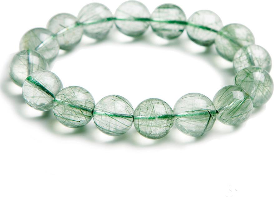 Vòng Tay Thạch Anh Tóc Xanh Tự Nhiên 12mm
